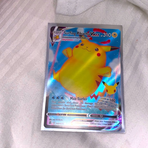 surfing pikachu vmax pokemon card Surfing Pikachu VMAX CEL 009 Ultra Rare EN NM+ main image 0